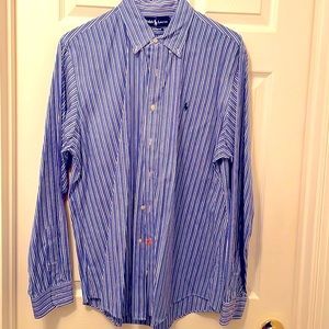 Ralph Lauren Custom fit Mens L/S button down dress shirt XL